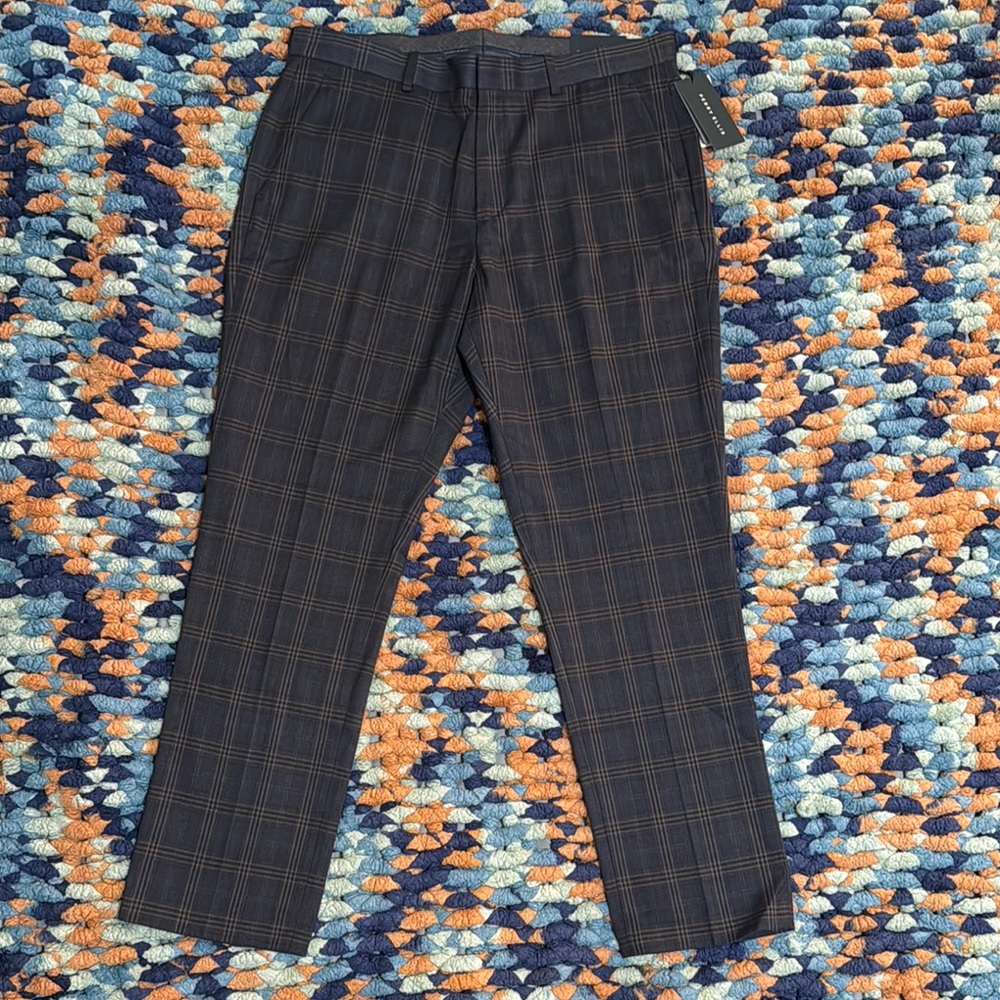 Men's Plaid Pants - Navy